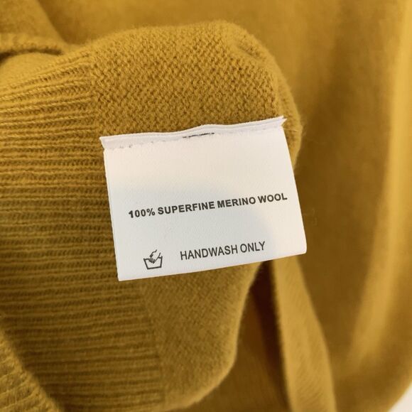 Liny Xin Womens Large Superfine Merino Wool 3/4 Sleeve Sweater Ivory Gold Lot 2 - Picture 6 of 14